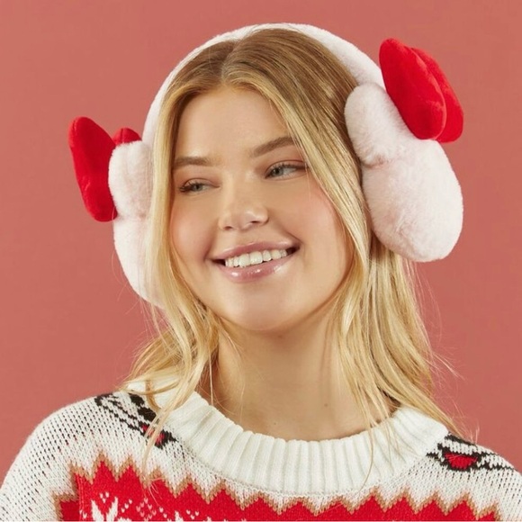 NEW Forever 21 x Disney Mickey Minnie Mouse Bow Plush Earmuffs - Picture 3 of 8